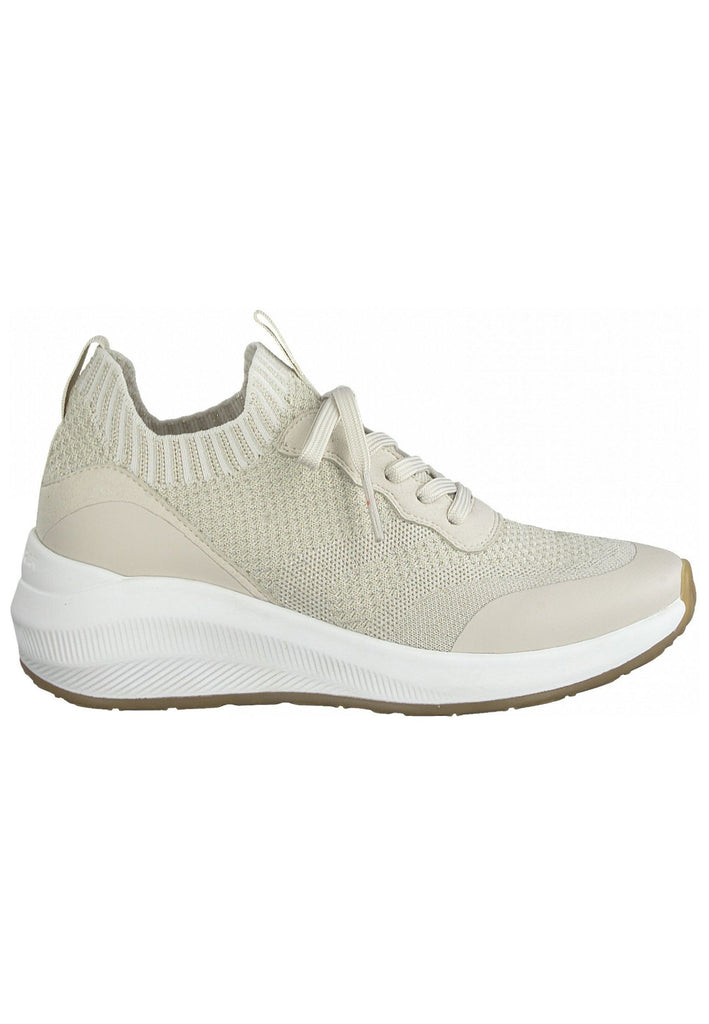 Tamaris Sneaker Lederimitat/Textil Beige/Gold