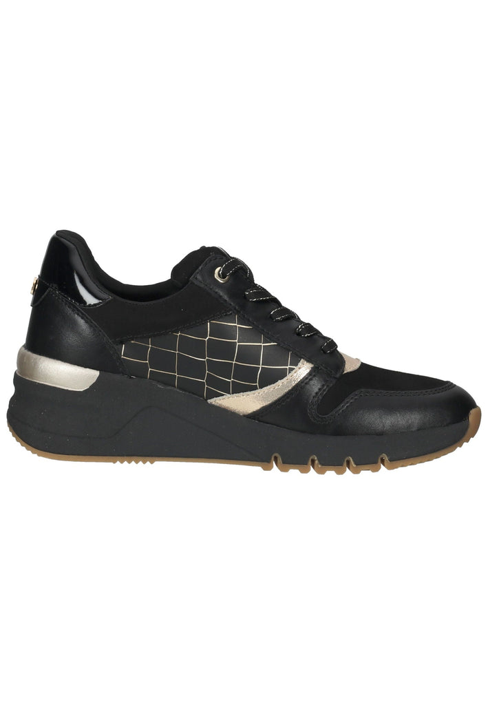 Tamaris Sneaker Lederimitat/Textil Schwarz/Gold