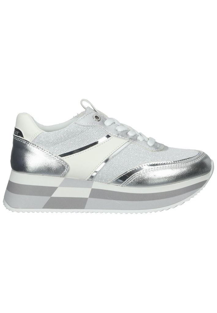 Tamaris Sneaker Lederimitat/Textil Silber/Weiß