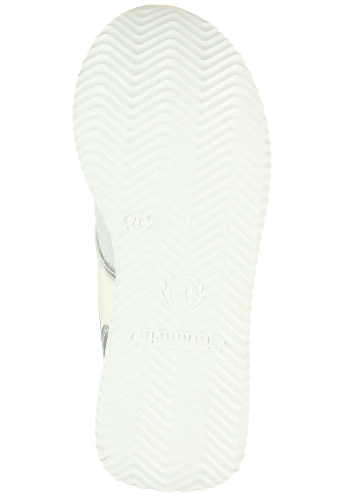Tamaris Sneaker Lederimitat/Textil Silber/Weiß