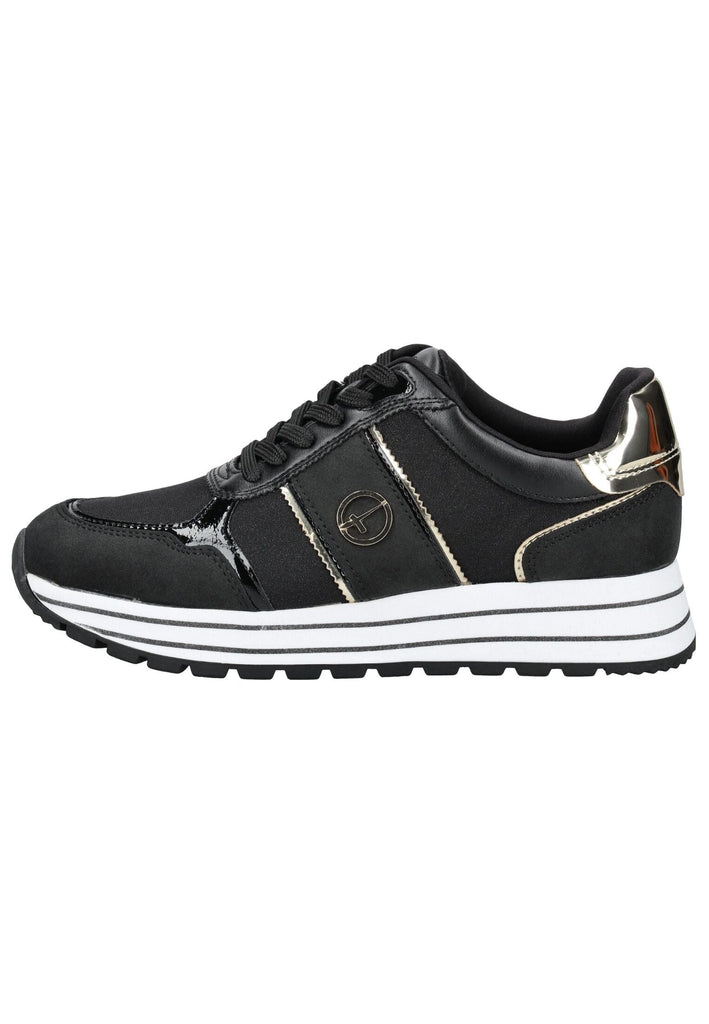 Sneaker Tamaris Sneaker Lederimitat/Textil Schwarz/Gold