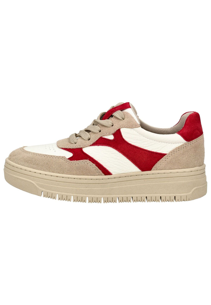 Sneaker Tamaris Sneaker Veloursleder/Synthetik Beige/Rot