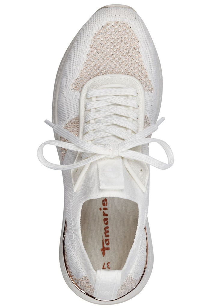 Tamaris Sneaker Textil Weiß/Gold