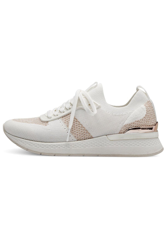 Tamaris Sneaker Textil Weiß/Gold