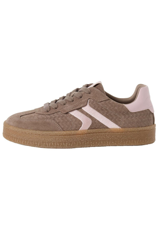 Tamaris Sneaker Veloursleder Braun/Rosa