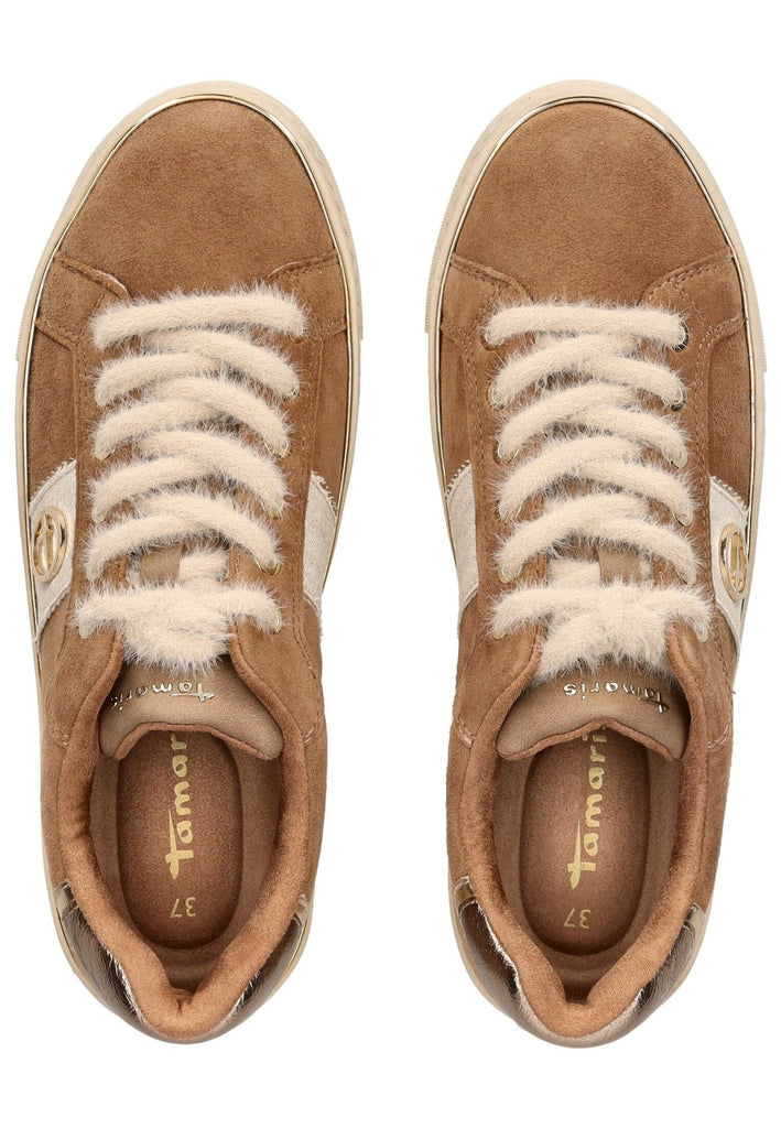 Tamaris Sneaker Veloursleder Camel