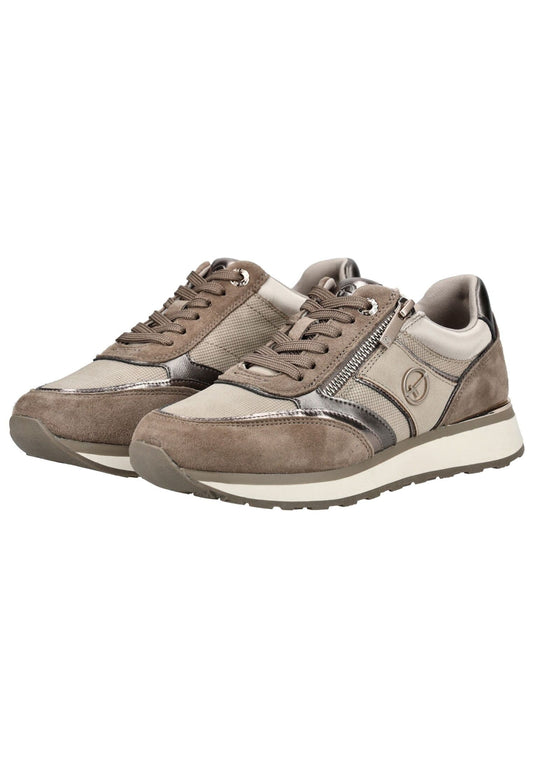 Tamaris Sneaker Veolurs/Textil/Synthetik Taupe