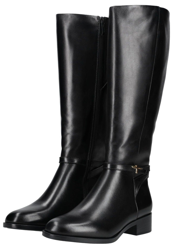 Tamaris Stiefel Leder Schwarz Warmfutter