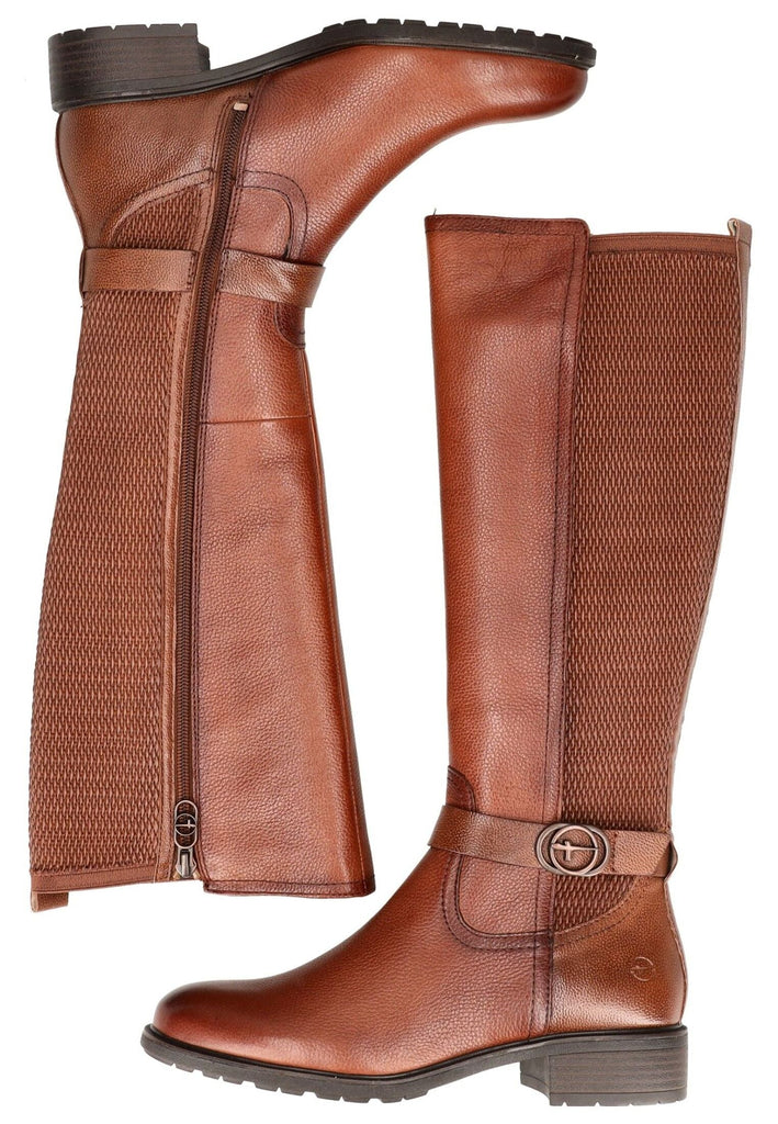 Tamaris Stiefel Leder/Synthetik Cognac
