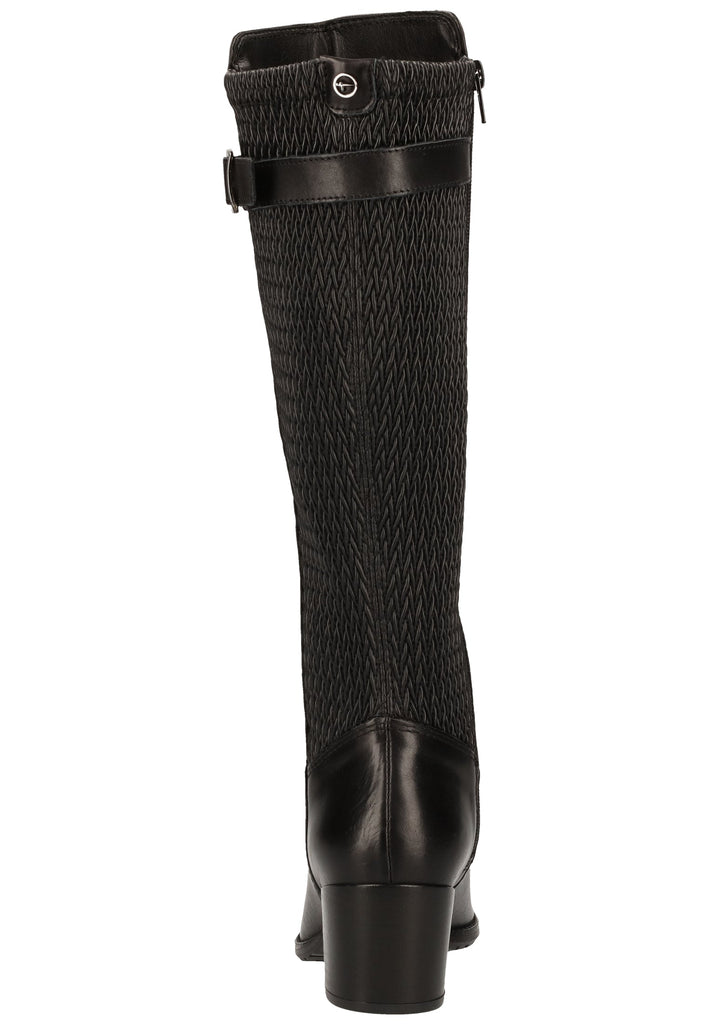 Tamaris Stiefel Leder/Synthetik Schwarz