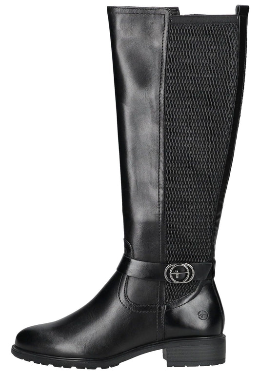 Tamaris Stiefel Leder/Synthetik Schwarz