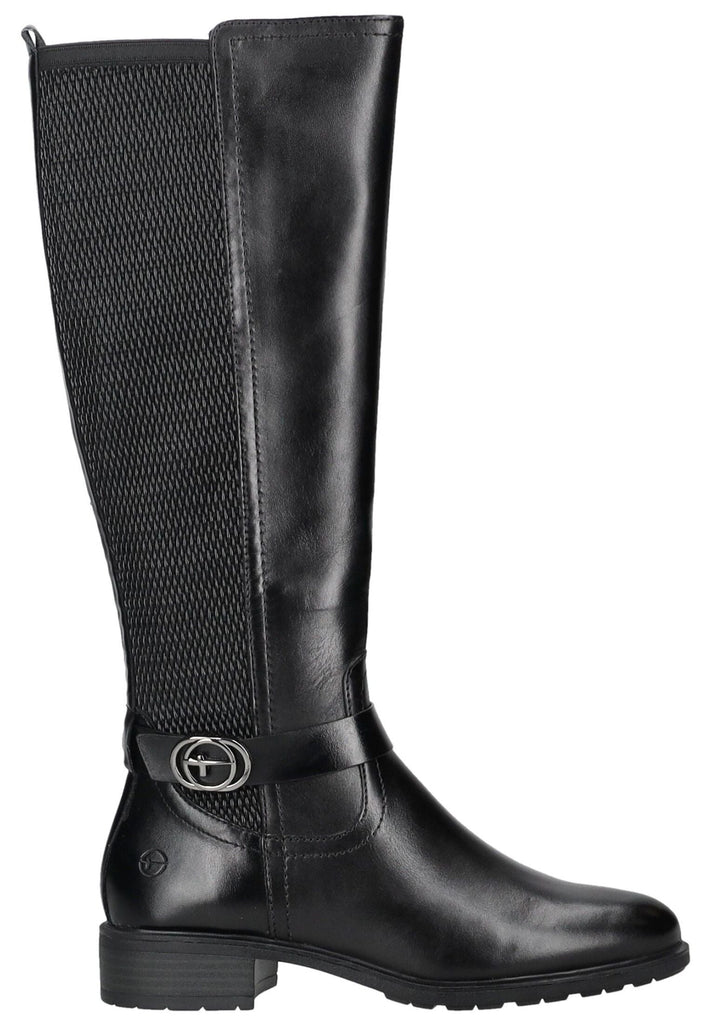 Tamaris Stiefel Leder/Synthetik Schwarz