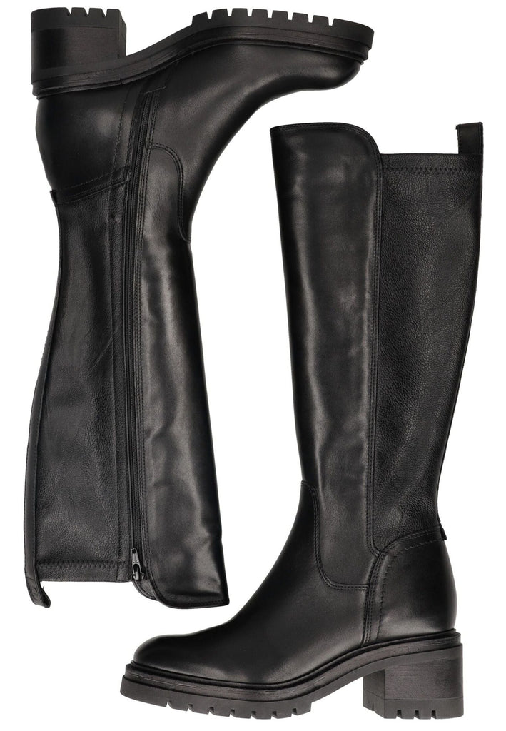 Tamaris Stiefel Leder/Synthetik Schwarz