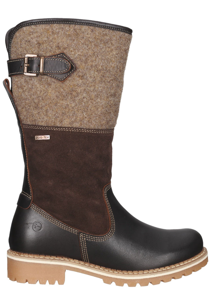 Tamaris Stiefel Leder/Textil Braun Warmfutter