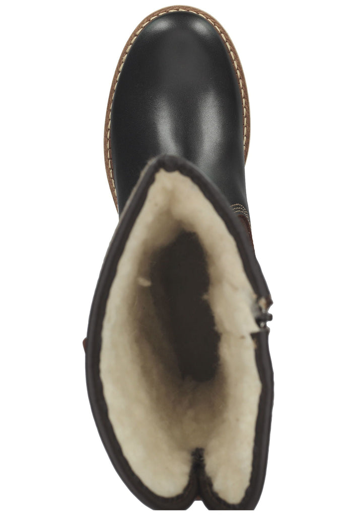 Tamaris Stiefel Leder/Textil Braun Warmfutter