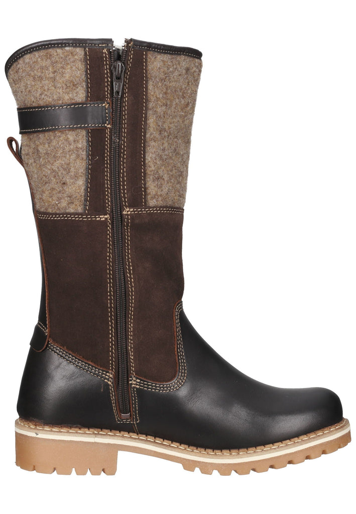 Tamaris Stiefel Leder/Textil Braun Warmfutter