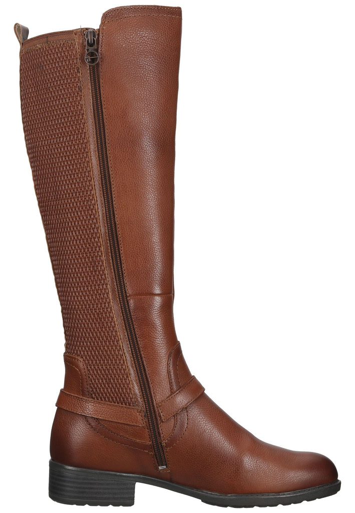 Tamaris Stiefel Leder/Textil Cognac