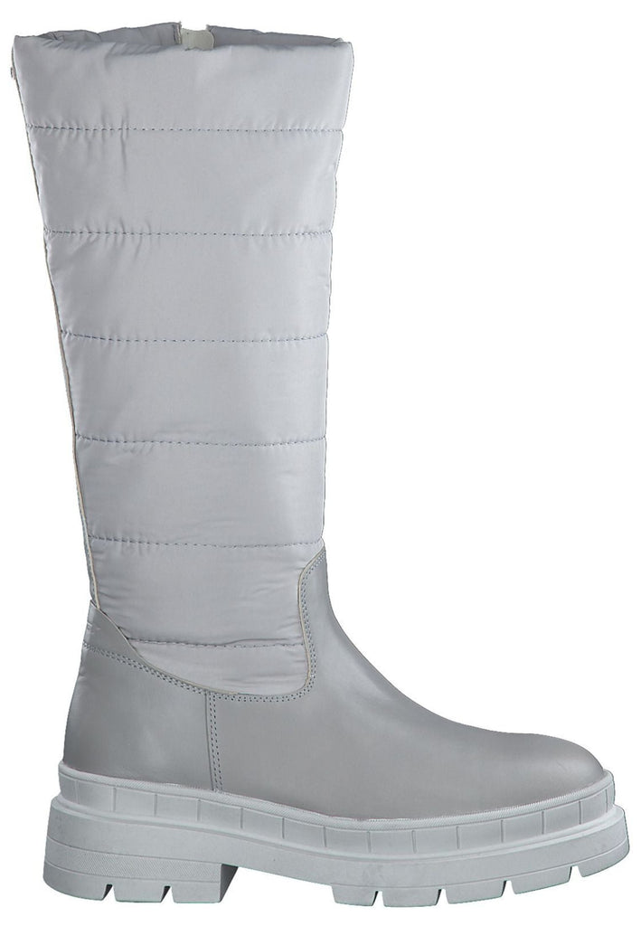 Tamaris Stiefel Leder/Textil Hellgrau Warmfutter