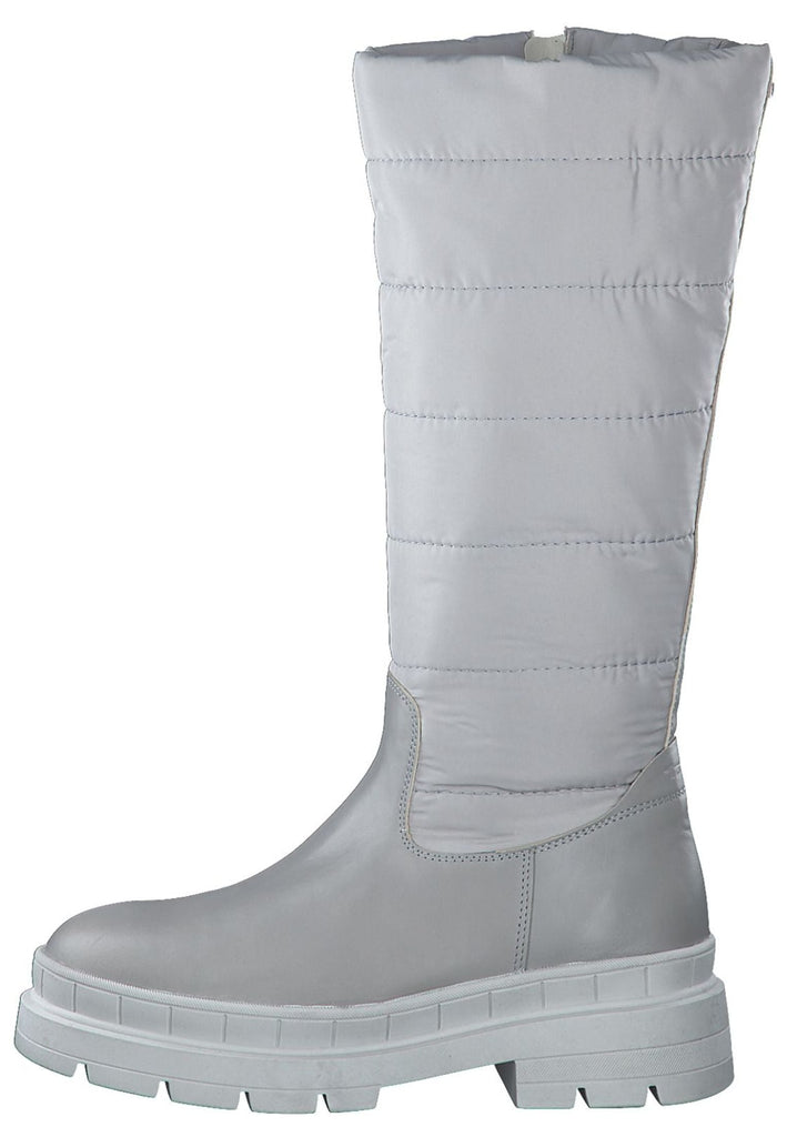 Tamaris Stiefel Leder/Textil Hellgrau Warmfutter