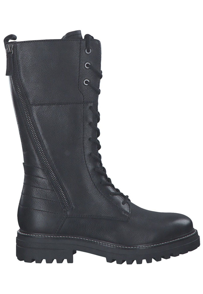 Tamaris Stiefel Leder/Textil Schwarz