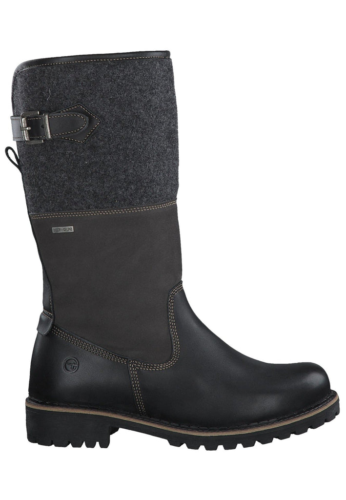 Tamaris Stiefel Leder/Textil Schwarz