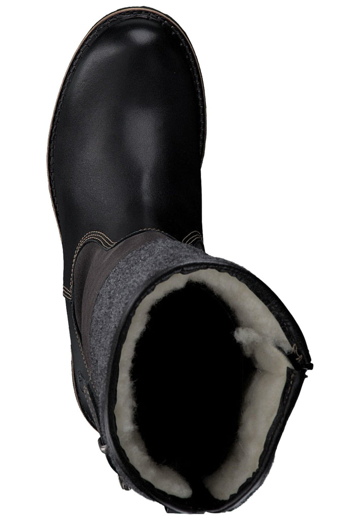 Tamaris Stiefel Leder/Textil Schwarz