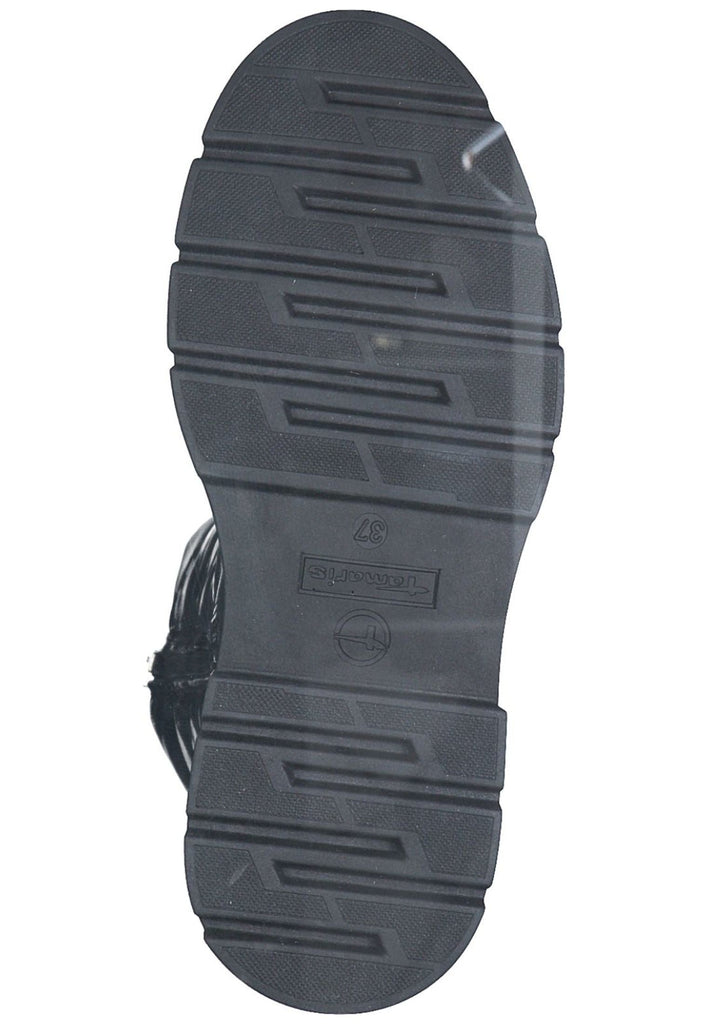 Tamaris Stiefel Leder/Textil Schwarz Warmfutter