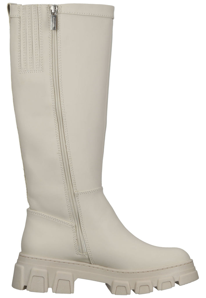 Tamaris Stiefel Lederimitat Ivory