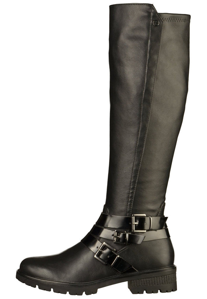 Tamaris Stiefel Lederimitat Schwarz