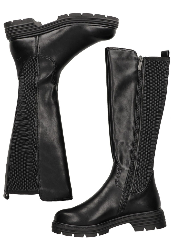 Tamaris Stiefel Lederimitat Schwarz