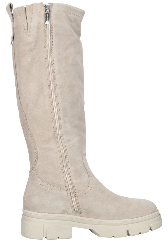 Tamaris Stiefel Veloursleder Taupe
