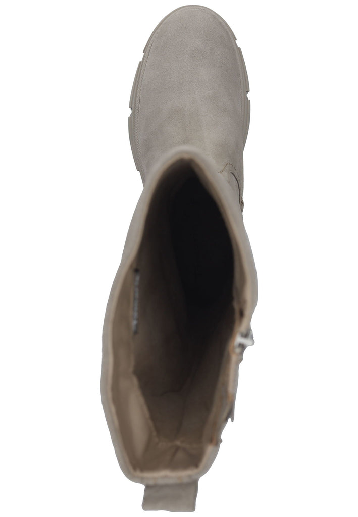 Tamaris Stiefel Veloursleder Taupe