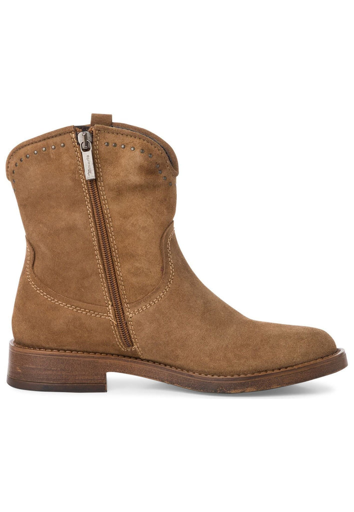 Tamaris Stiefelette Leder Camel Warmfutter