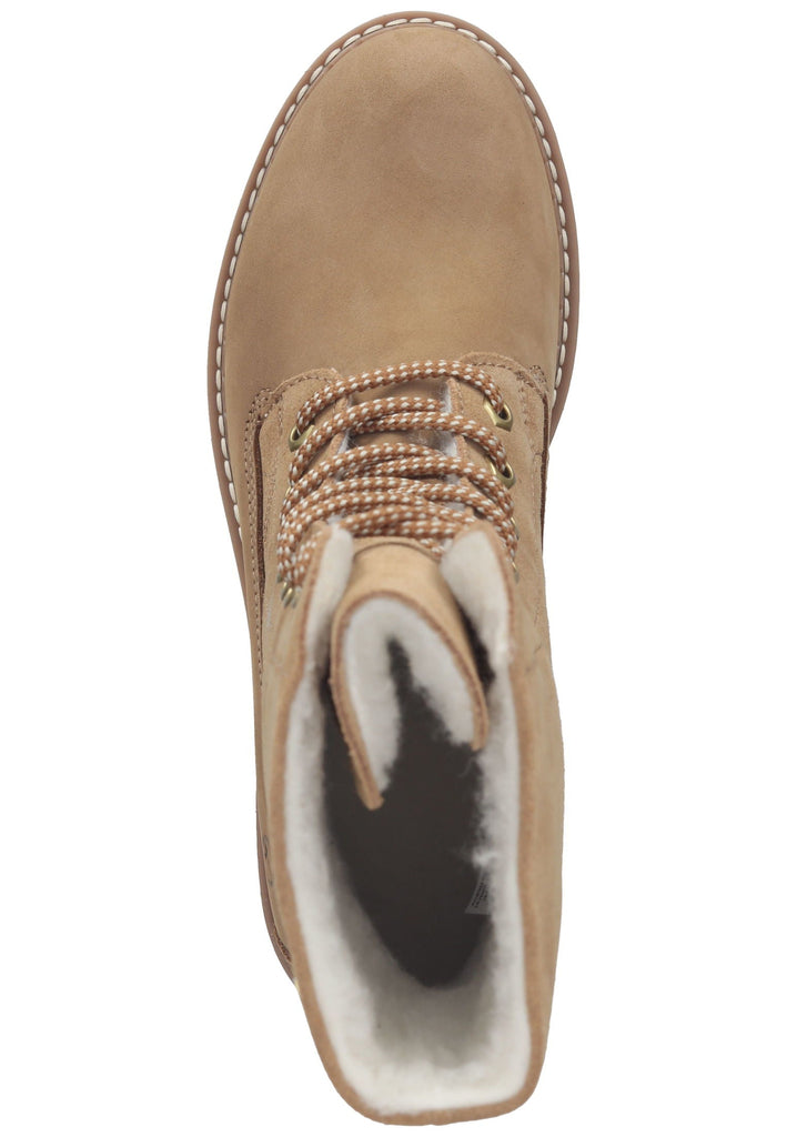 Tamaris Stiefelette Leder Camel Warmfutter