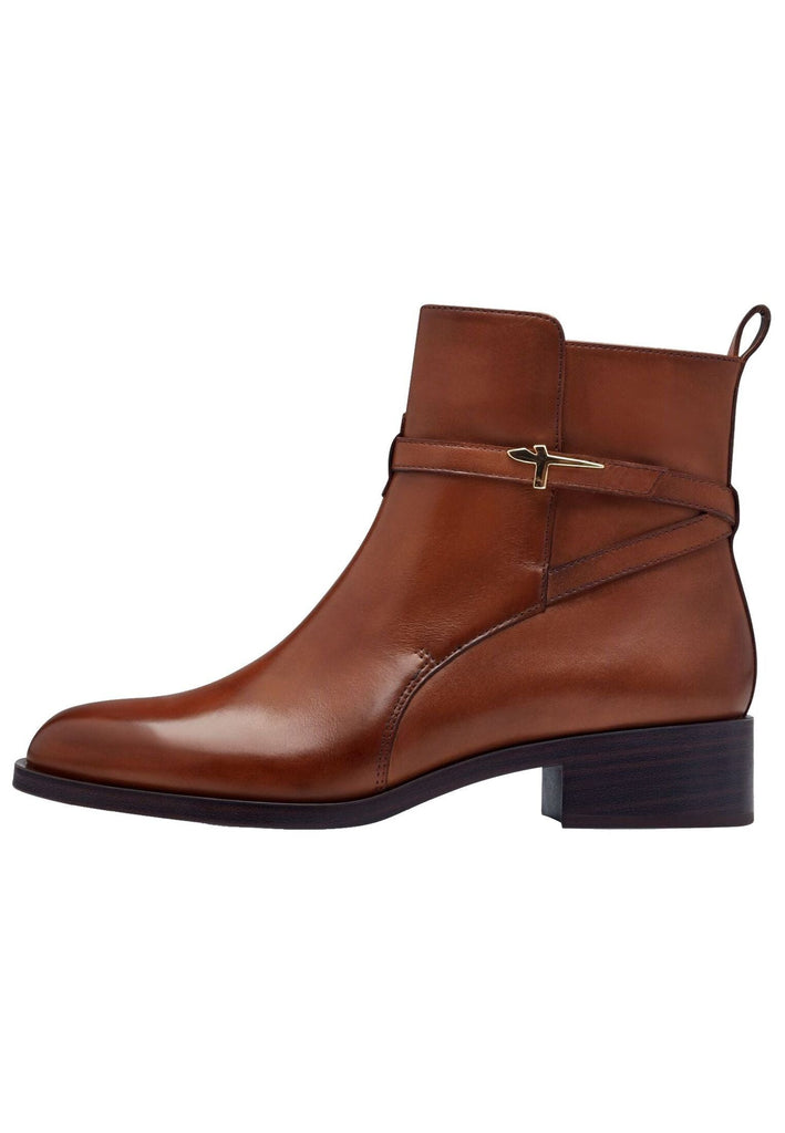 Tamaris Stiefelette Leder Cognac Warmfutter