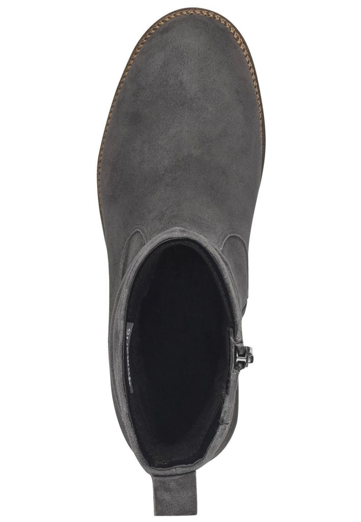 Tamaris Stiefelette Leder Dunkelgrau Warmfutter