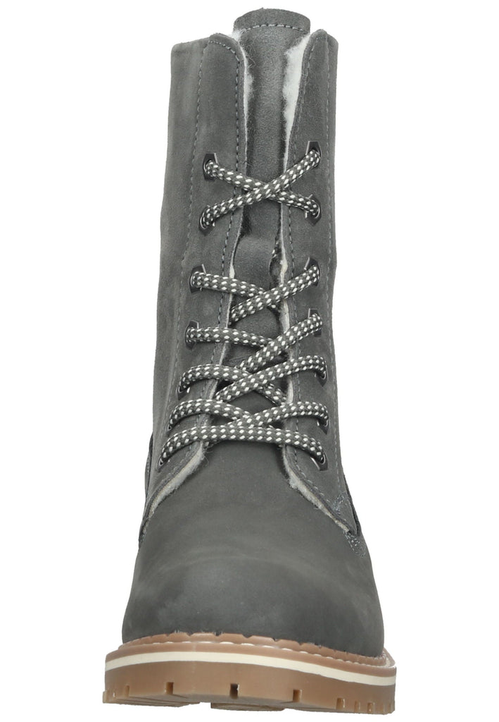 Tamaris Stiefelette Leder Dunkelgrau Warmfutter