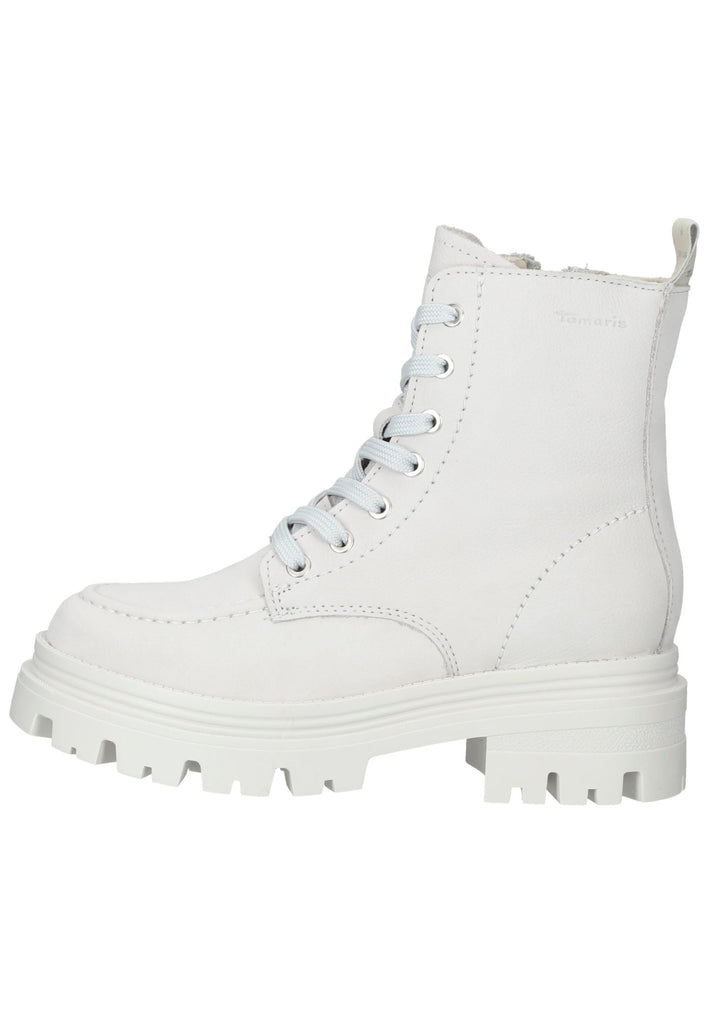 Tamaris Stiefelette Leder Hellgrau Warmfutter