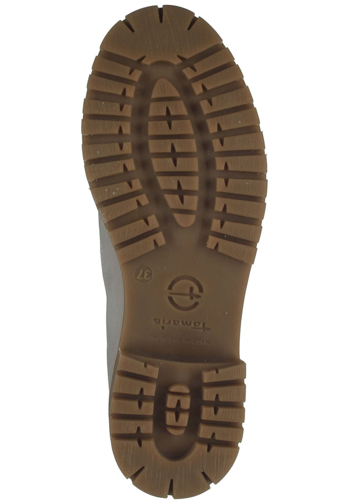 Tamaris Stiefelette Leder Hellgrau Warmfutter