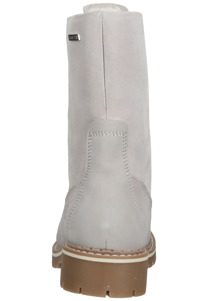 Tamaris Stiefelette Leder Hellgrau Warmfutter