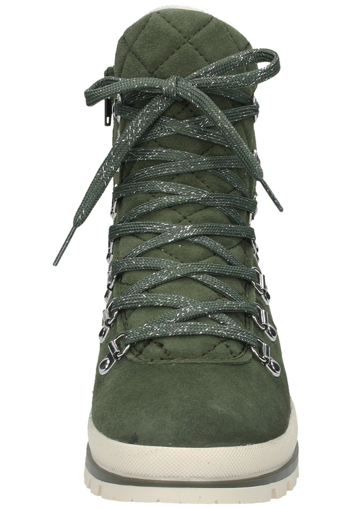 Tamaris Stiefelette Leder Oliv Warmfutter