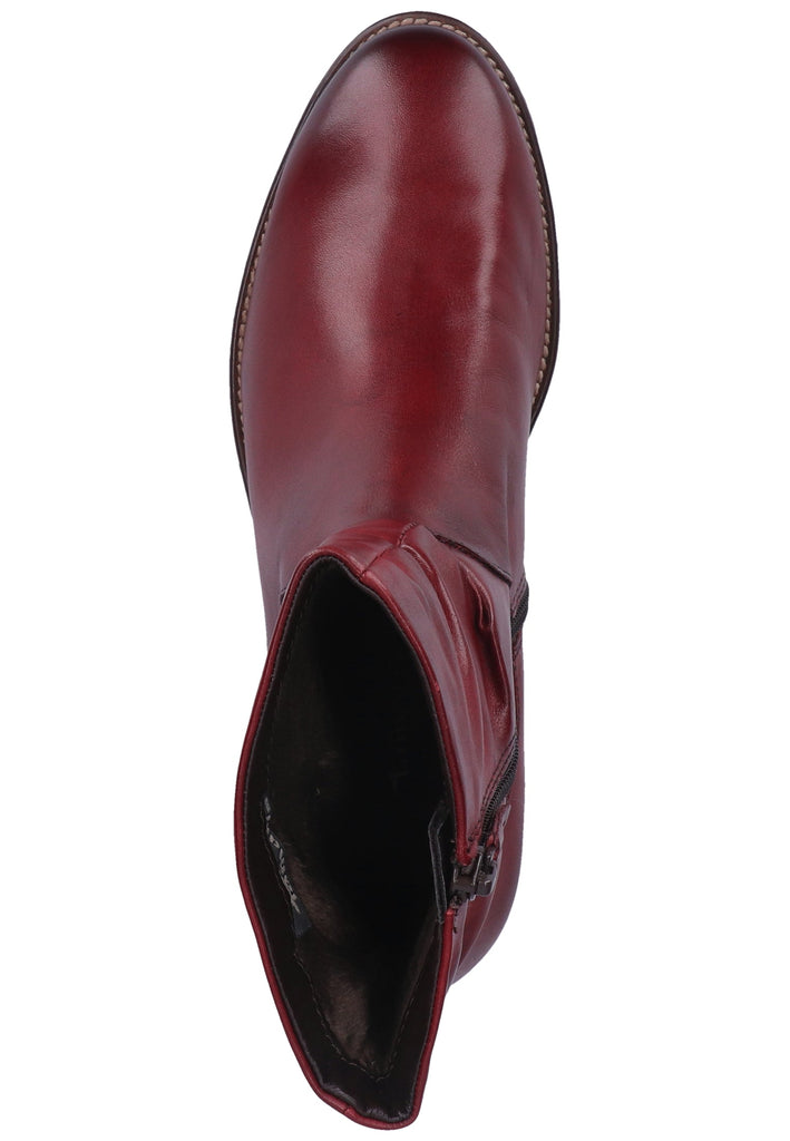 Tamaris Stiefelette Leder Rot Warmfutter