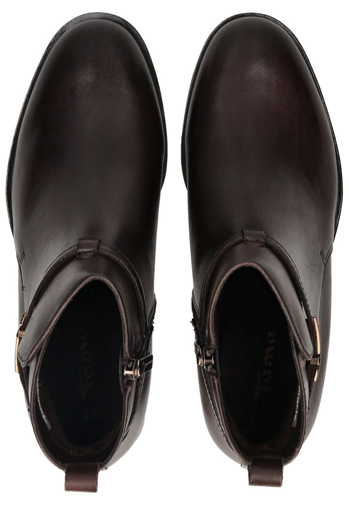 Tamaris Stiefelette Leder Rotbraun Warmfutter