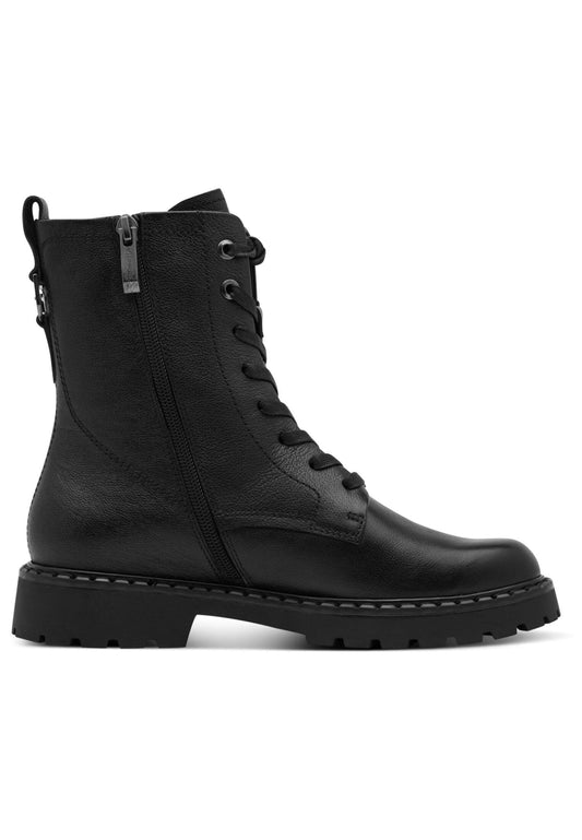 Tamaris Stiefelette Leder Schwarz/Schwarz