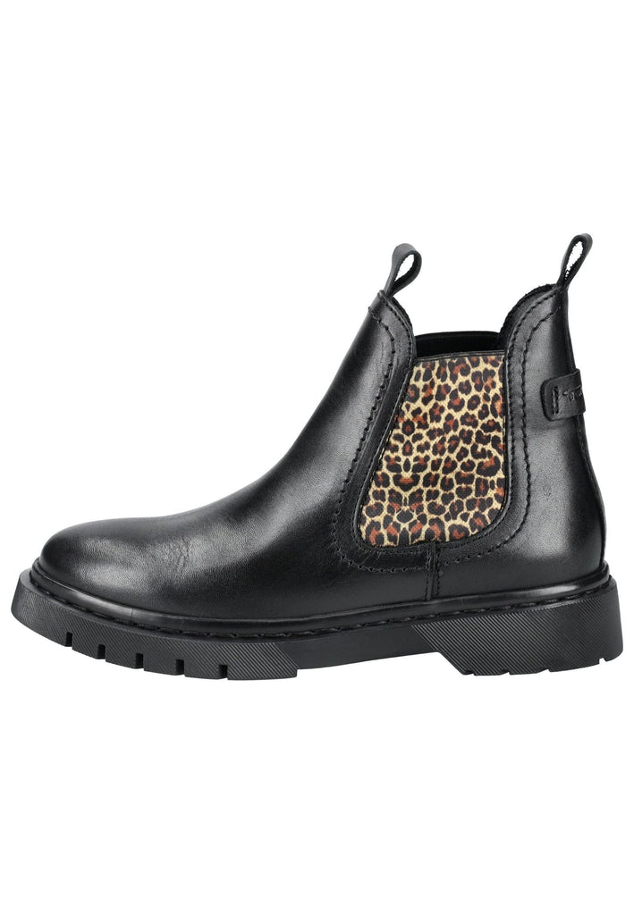 Tamaris Stiefelette Leder Schwarz Warmfutter
