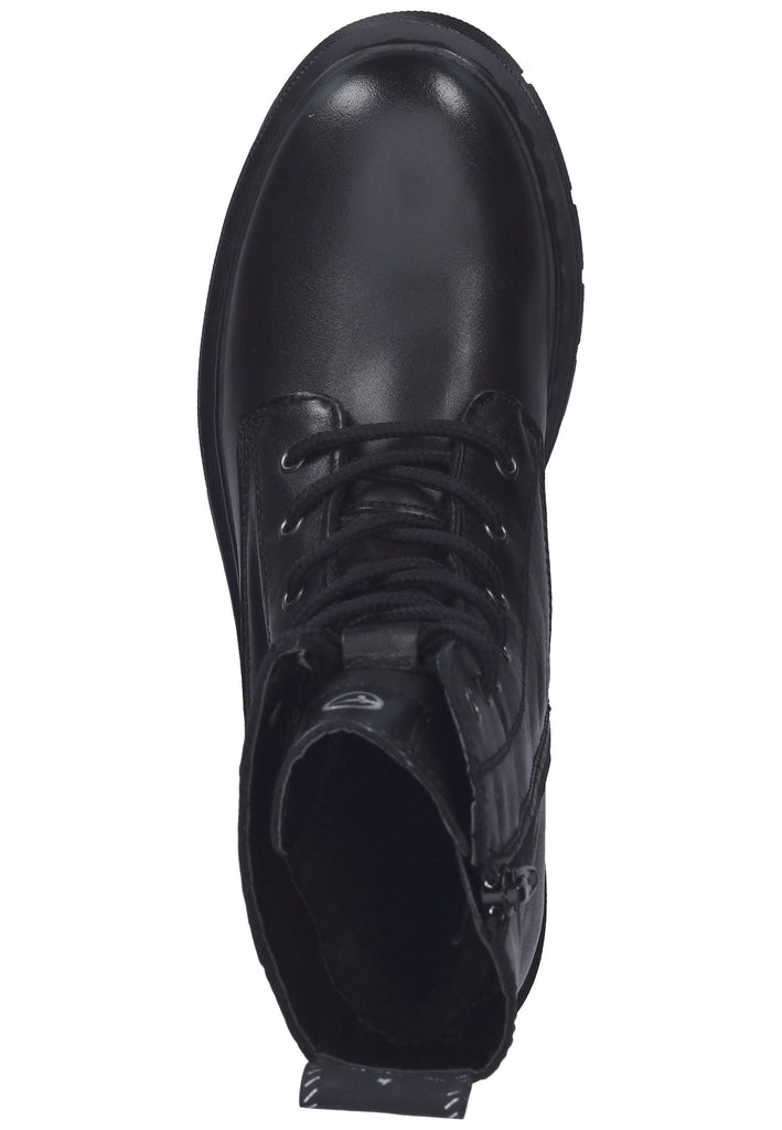 Tamaris Stiefelette Leder Schwarz Warmfutter