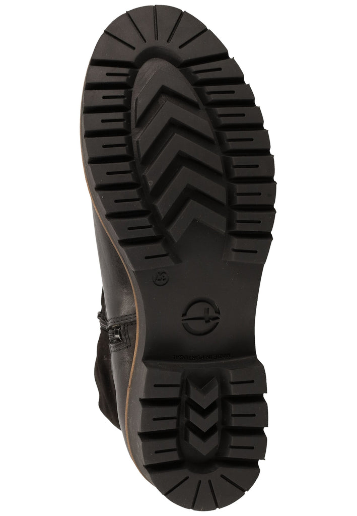 Tamaris Stiefelette Leder Schwarz Warmfutter