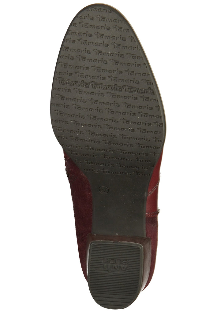 Tamaris Stiefelette Leder/Textil Bordeaux