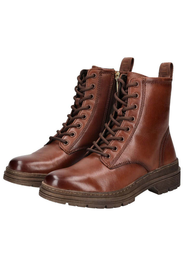 Tamaris Stiefelette Leder/Textil Braun Warmfutter