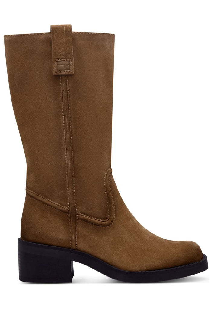 Tamaris Stiefelette Leder/Textil Camel Warmfutter